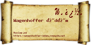 Wagenhoffer Ádám névjegykártya