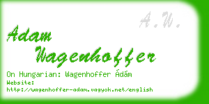 adam wagenhoffer business card